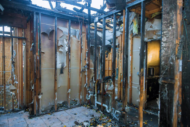 Professional Fire Damage Assessment technician working in Bedford, IA